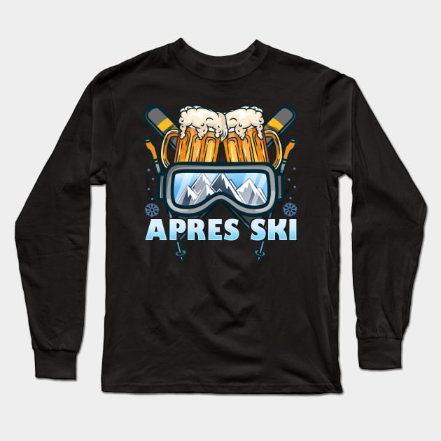 Apres Ski Party I Skifahren Snowboarden I Jagatee I Bier design Long Sleeve T-Shirt by biNutz